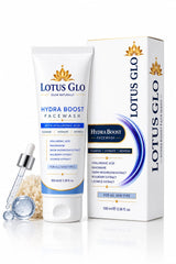 LOTUS GLO Hydra Boost Face Wash with Hyaluronic Acid | Deep Hydration & Brightening | For All Skin Types | 100 ml